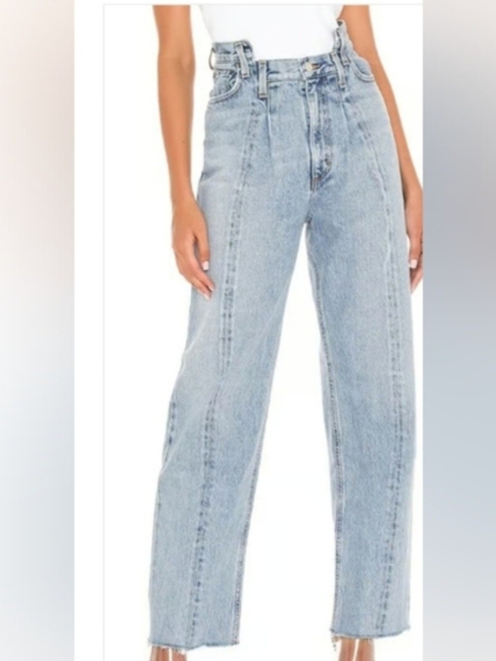 Agolde Light Wash Straight Leg Jeans